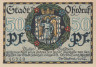  Бона. Германия. Ордруф 50 пфеннигов 1921 год. Герб цветной. Нотгельд. (XF) 
