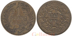 Тунис. 1 франк 1941 год. Bon Pour.