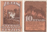  Бона. Германия. Пенцлин 10 пфеннигов 1922 год. Нотгельд. (XF) 