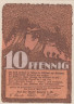  Бона. Германия. Пенцлин 10 пфеннигов 1922 год. Нотгельд. (XF) 