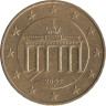  Германия. 10 евроцентов 2002 год. Бранденбургские ворота. (D) 
