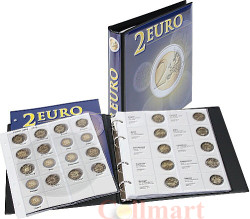 Альбом Karat L1118 для монет 2 евро, с листами. Производство Lindner.