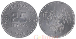 Мали. 25 франков 1976 год. Рис.