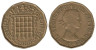  Великобритания. 3 пенса 1960 год. 