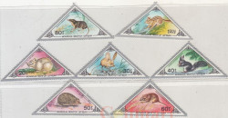 Набор марок. Монголия. Различные млекопитающие. 7 марок.