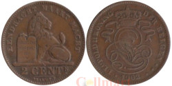 Бельгия. 2 сантима 1902 год. DER BELGEN