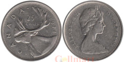 Канада. 25 центов 1974 год. Северный олень.