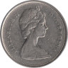  Канада. 25 центов 1974 год. Северный олень. 