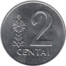  Литва. 2 цента 1991 год. 