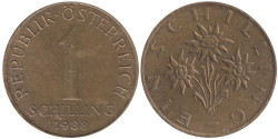 Австрия. 1 шиллинг 1988 год.