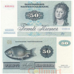 Бона. Дания 50 крон 1989 год. Энгельке Шарлотта Райберг. (XF-)