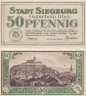  Бона. Германия. Зигбург 50 пфеннигов 1921 год. Нотгельд. (XF) 