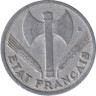  Франция. 1 франк 1942 год. Режим Виши. 
