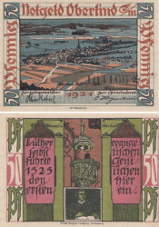 Бона. Германия. Оберлинд (Зоннеберг) 50 пфеннигов 1921 год. Нотгельд. (XF)