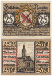 Бона. Германия. Наумбург 25 пфеннигов 1920 год. Нотгельд. (VF)