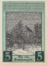  Бона. Германия. Берген-ан-дер-Глуп 5 пфеннигов 1922 год. Нотгельд. (XF) 