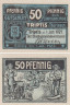  Бона. Германия. Триптис 50 пфеннигов 1921 год. Нотгельд. (XF) 