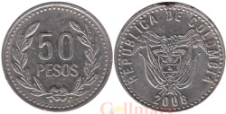 Колумбия. 50 песо 2008 год.