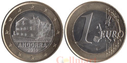 Андорра. 1 евро 2016 год. Здание парламента Каса-де-ла-Валь.