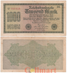 Бона. Германия 1.000 марок 1922 год. BK. (VG-F)