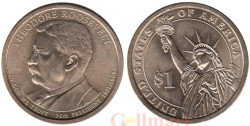 США. 1 доллар 2013 год. 26-й президент Теодор Рузвельт (1901–1909). (P)