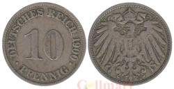 Германская империя. 10 пфеннигов 1900 год. (D)