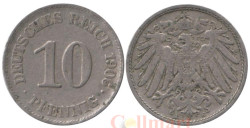 Германская империя. 10 пфеннигов 1906 год. (E)
