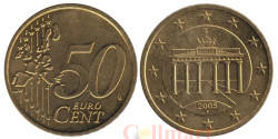 Германия. 50 евроцентов 2005 год. Бранденбургские ворота. (F)