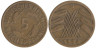  Веймарская республика. 5 рейхспфеннигов 1924 год. (G) 