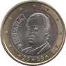  Испания. 1 евро 2009 год. Король Хуан Карлос I. 