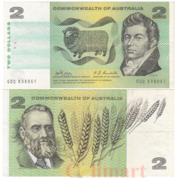 Бона. Австралия 2 доллара 1966-1972 год. Джон Макартур. Уильям Фаррер. (F)