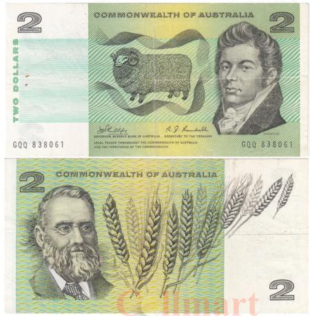  Бона. Австралия 2 доллара 1966-1972 год. Джон Макартур. Уильям Фаррер. (F) 