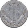  Франция. 1 франк 1943 год. Режим Виши. (без отметки монетного двора) 