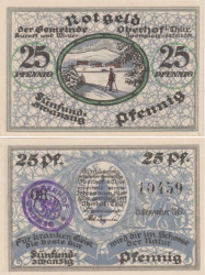 Бона. Германия. Оберхоф 25 пфеннигов 1919 год. Нотгельд. (XF)