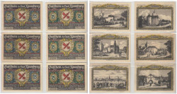 Набор банкнот. Германия. Наумбург 25 и 75 пфеннигов 1921 год. Нотгельды, 6 штук. (XF)