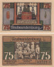  Бона. Германия. Нойбранденбург 75 пфеннигов 1921 год (вариант 1). Нотгельд. (XF) 