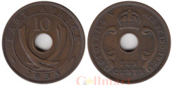 Британская Восточная Африка. 10 центов 1933 год.
