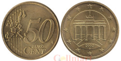 Германия. 50 евроцентов 2002 год. Бранденбургские ворота. (G)