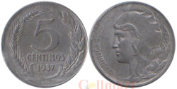 Испания. 5 сентимо 1937 год.