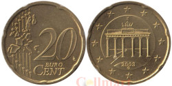 Германия. 20 евроцентов 2003 год. Бранденбургские ворота. (G)