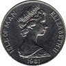  Остров Мэн. 1 крона 1981 год. Свадьба Принца Чарльза и Леди Дианы /портреты/. 