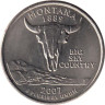  США. 25 центов 2007 год. Квотер штата Монтана. (D) 