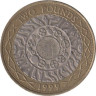  Великобритания. 2 фунта 1999 год. Технология. 