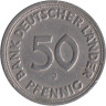  ФРГ. 50 пфеннигов 1949 год. (J) 