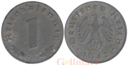 Германия (Третий рейх). 1 рейхспфенниг 1942 год. Герб. (J)