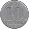  ГДР. 10 пфеннигов 1968 год. 
