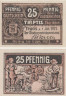  Бона. Германия. Триптис 25 пфеннигов 1921 год. Нотгельд. (XF) 