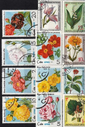 Набор марок. Цветы. 12 марок. (Н-43) 