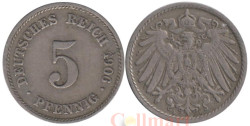 Германская империя. 5 пфеннигов 1906 год. (E)