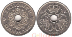 Дания. 2 кроны 2005 год.